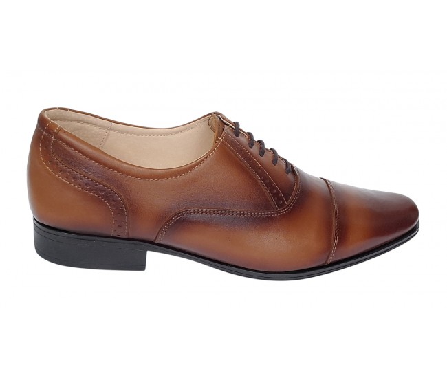 Pantofi barbati eleganti din piele naturala maro 893MD - Marimea 40