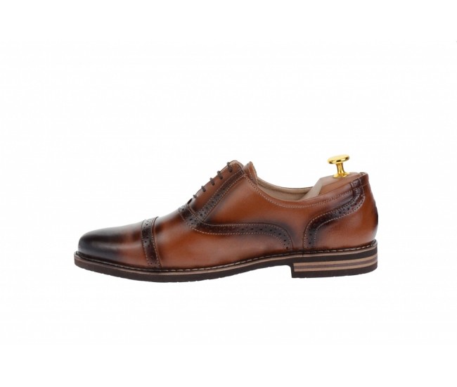 Pantofi barbati casual din piele naturala maro deschis - 895MD