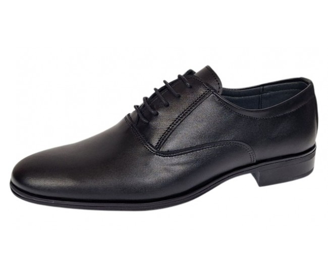 Pantofi barbati office eleganti din piele naturala Negru 899N