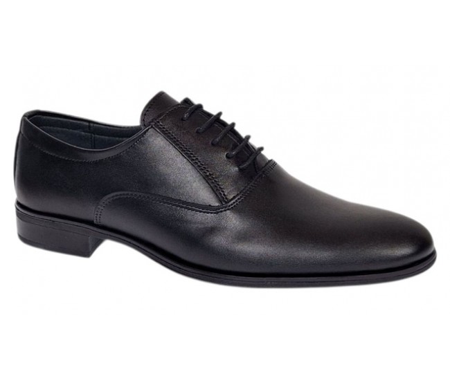 Pantofi barbati office eleganti din piele naturala Negru 899N