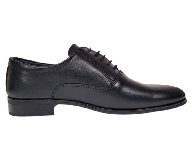 Pantofi barbati office eleganti din piele naturala Negru 899N