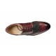 Pantofi barbati casual, din piele naturala Bordo si Negru, CIUCALETI - 993VISN