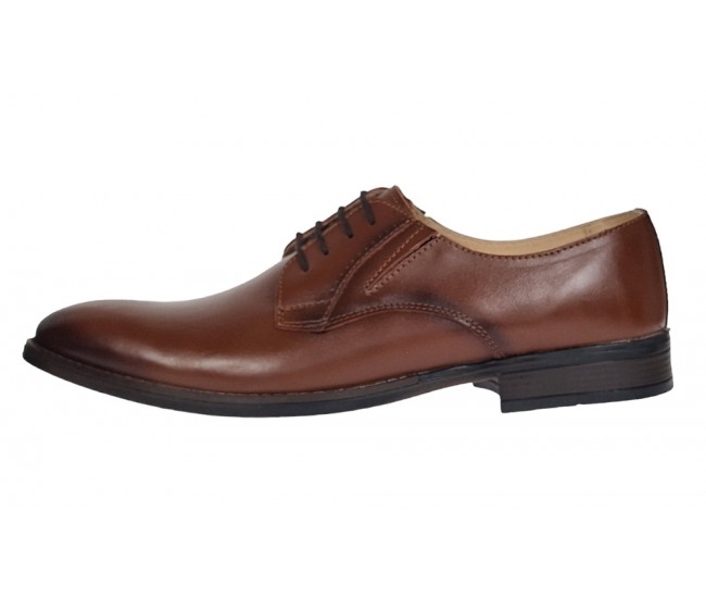 Oferta marimea 44 - Pantofi eleganti pentru barbati, piele naturala maro - 996M