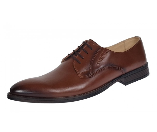 Oferta marimea 44 - Pantofi eleganti pentru barbati, piele naturala maro - 996M