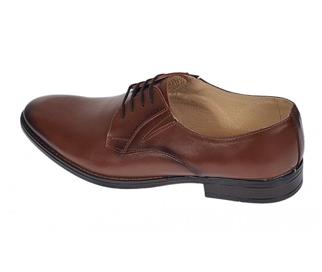 Oferta marimea 44 - Pantofi eleganti pentru barbati, piele naturala maro - 996M
