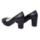 Pantofi dama office eleganti din piele naturala cu toc de 7cm - Model Arinna Negru
