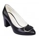 Pantofi dama office eleganti din piele naturala cu toc de 7cm - Model Arinna Negru