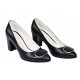Pantofi dama office eleganti din piele naturala cu toc de 7cm - Model Arinna Negru