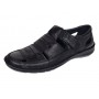 Sandale barbati casual din piele naturala Negru Box A280N