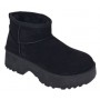 Ghete dama scurte din piele ecologica tip velur imblanite Urban Next Step A89BLK