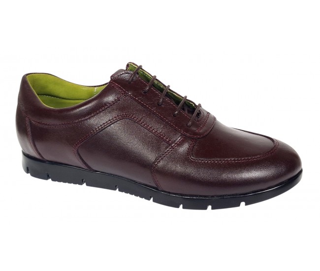 Pantofi dama casual din piele naturala Bordeaux ADISVIS