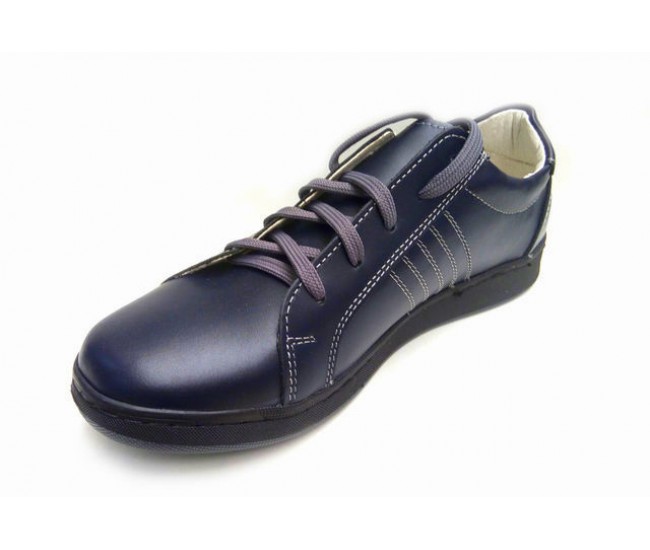 Pantofi barbati sport din piele naturala bleumarin ADTIMBL
