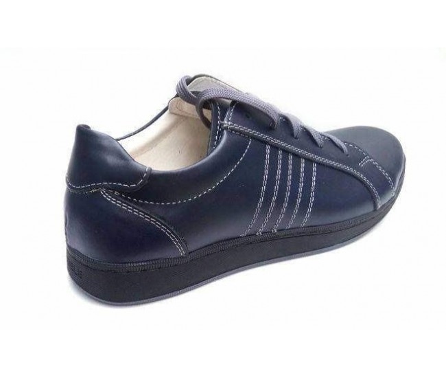 Pantofi barbati sport din piele naturala bleumarin ADTIMBL