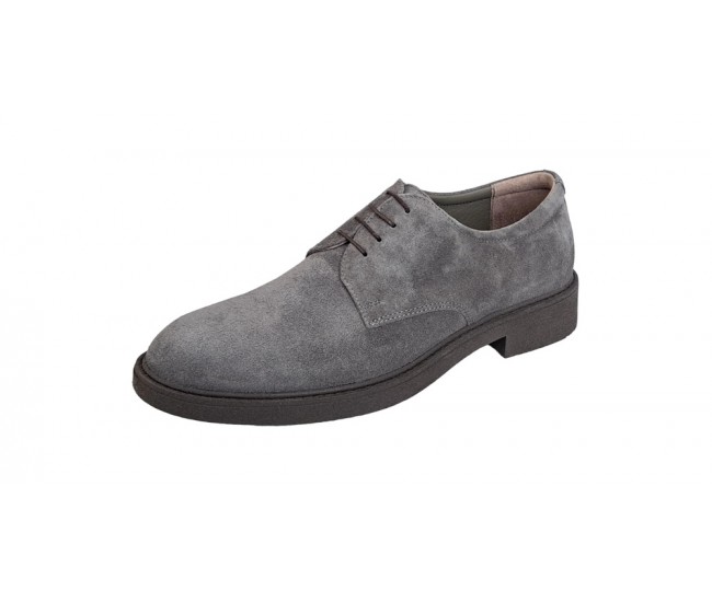 Pantofi barbati, casual, piele naturala intoarsa, ALEXANDER - AREZO GRI VEL