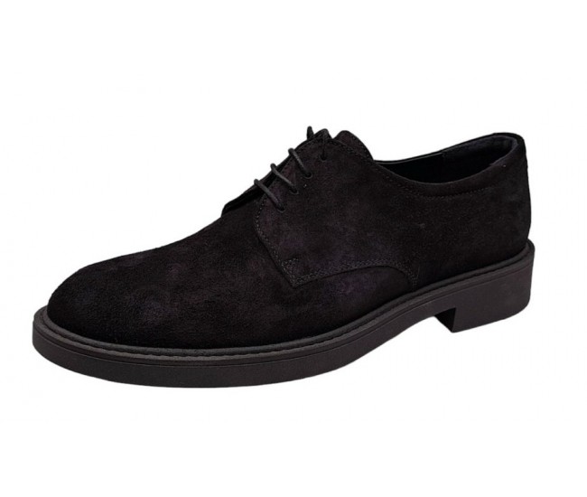 Pantofi barbati, casual, piele naturala intoarsa, Negru, Alexander Rome AREZO 