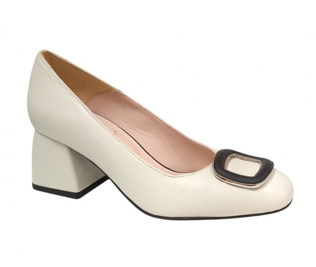 Pantofi dama office din piele naturala Angely Bej B15BEJO