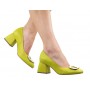 Pantofi dama office din piele naturala Angely Verde fistic B15VFO