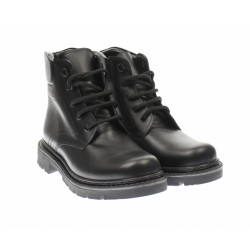 Bocanci barbati din piele naturala (imblanite) , negru, LYON - B28N