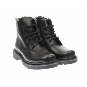 Bocanci barbati din piele naturala (imblanite) , negru, LYON - B28N