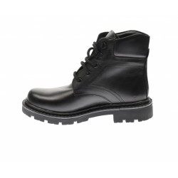 Bocanci barbati din piele naturala (imblanite) , negru, LYON - B28N