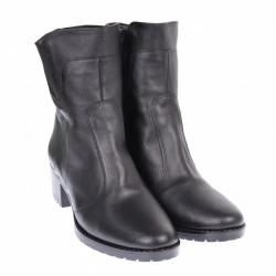 Ghete dama, casual, din piele naturala, cu fermoar, negre, imblanite - B3N Ghete dama, casual, din piele naturala, cu fermoar, negre, imblanite - B3N