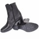 Ghete dama, casual, din piele naturala, cu fermoar, negre, imblanite - B3N