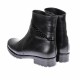 Ghete dama, casual, din piele naturala, cu fermoar, negre, imblanite - B5N