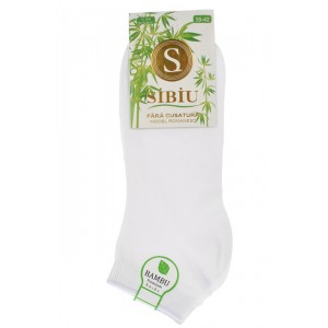 Ciorapi scurti pentu barbati, din bumbac premium, fara cusatura, alb , marime 43-46