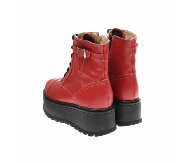 Radiate Aptitude Dwell Bocanci dama , rosii, imblaniti, din piele naturala, cu talpa groasa de 5cm - G215R - BravoShop.ro Radiate Aptitude Dwell Bocanci dama , rosii, imblaniti, din piele naturala, cu talpa groasa de 5cm - G215R - BravoShop.ro