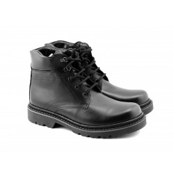 Bocanci barbati scurti din piele naturala imblaniti model iarna BOC320GKR