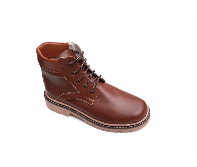 Bocanci barbati din piele naturala box (imblaniti), model iarna - MARKUS BOCMDBOX2