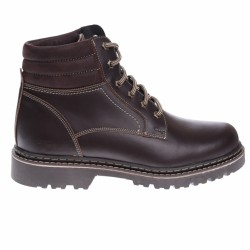 Bocanci barbati, din piele naturala (imblaniti) model iarna maro BOCX7M
