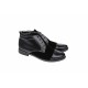 Ghete barbati casual din piele naturala, imblanite, negru combinat, BOND1NN