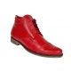 Ghete barbati din piele naturala casual, imblanite, Bond Rosu - BOND1R