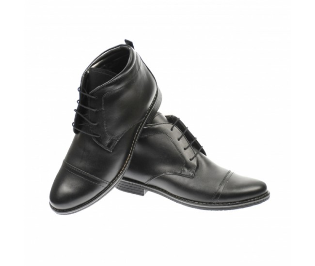 Ghete barbati din piele naturala casual - elegante Made in Romania - BOND2022NEGRU Ghete barbati din piele naturala casual - elegante Made in Romania - BOND2022NEGRU
