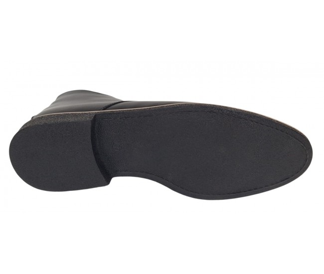 Ghete barbati casual din piele naturala de culoare neagra BONDSN