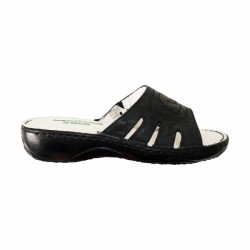 Saboti medicali femei, negri din piele naturala box Med-Line BR137N Saboti medicali femei, negri din piele naturala box Med-Line BR137N