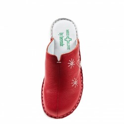 Saboti medicali femei, din piele naturala box, Med-Line BR298ROSU Saboti medicali femei, din piele naturala box, Med-Line BR298ROSU