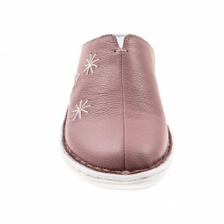 Saboti medicali femei, din piele naturala box, Med-Line BR298ROZCARNE