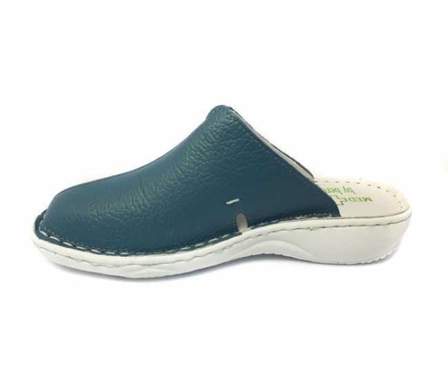 Saboti medicali dama din piele naturala de culoare verde Med-Line BR298VERDE