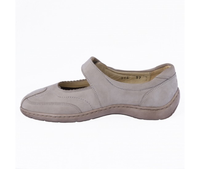 Pantofi dama medicali din piele naturala, ultra confort MED+LINE , BRD214BEJ - Bej 