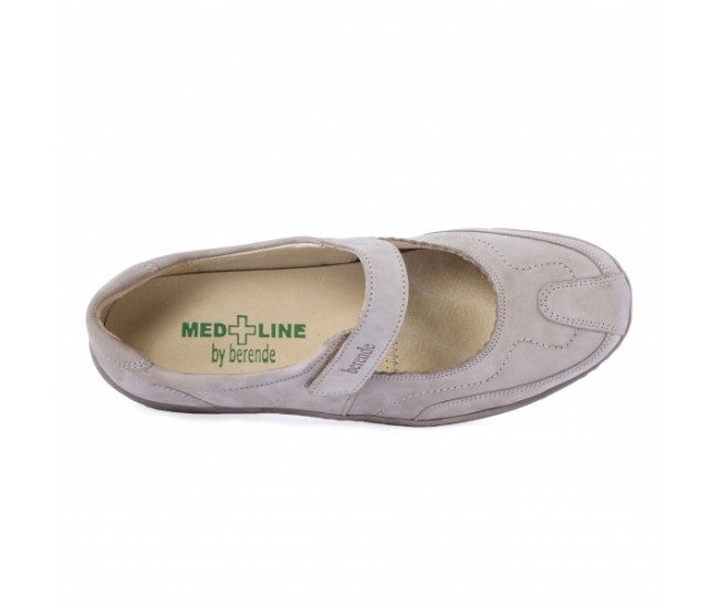 Pantofi dama medicali din piele naturala, ultra confort MED+LINE , BRD214BEJ - Bej 