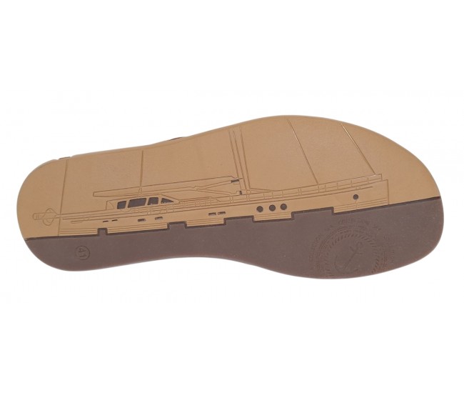 Papuci barbati din piele naturala maro bufu - BRD312MB