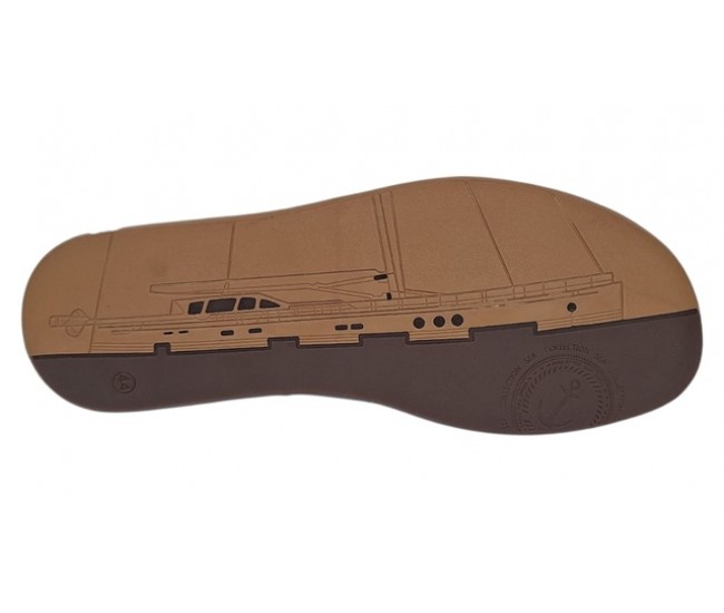 Papuci barbati din piele naturala maro bufu Marimea 44 BRD312MI