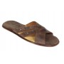 Slapi barbati din piele naturala maro - BRD312M