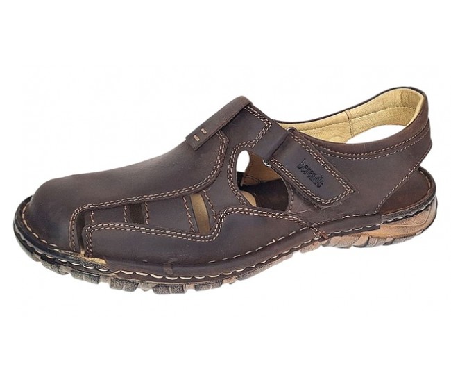 Sandale barbati din piele naturala Ultra Confort Marimea 42 Maro BRD334MI
