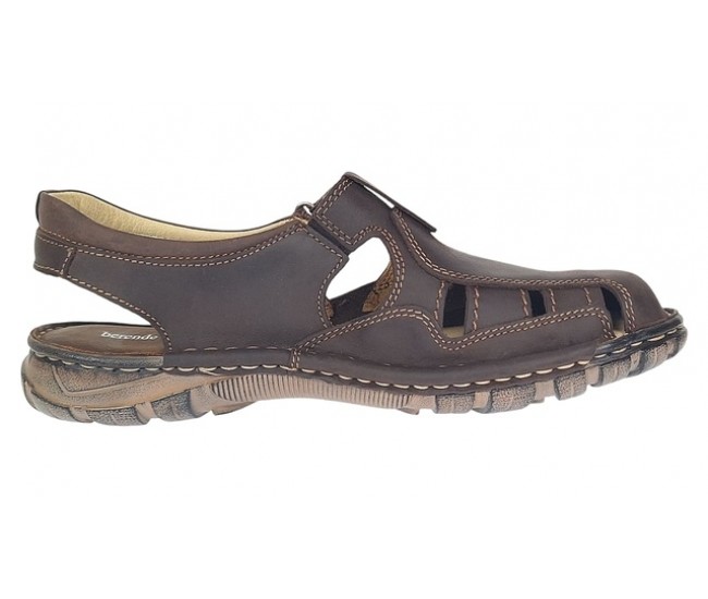 Sandale barbati din piele naturala Ultra Confort Marimea 42 Maro BRD334MI