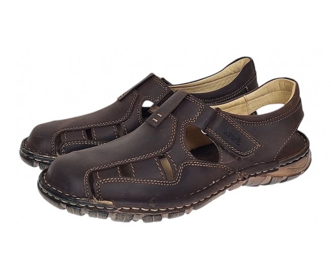Sandale barbati din piele naturala Ultra Confort Marimea 42 Maro BRD334MI
