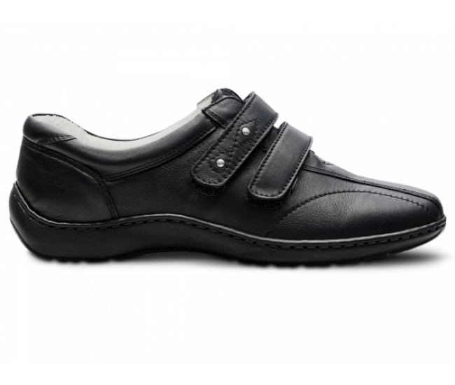 Pantofi dama medicali din piele naturala, ultra confort MED+LINE , BRD430N Negru