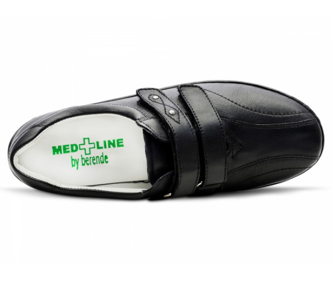 Pantofi dama medicali din piele naturala, ultra confort MED+LINE , BRD430N Negru